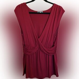 Anthropologie Leifnotes Elegant Red Women's Top